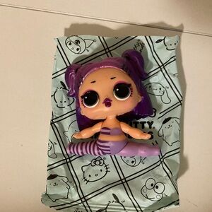 Hello Kitty and Friends LOL Doll with Vibrant Purple Hair and Striped Outfit